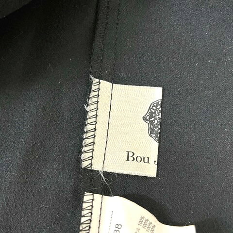 ブランド古着ベクトルプレミアム店の【中古】ブージュルード Bou Jeloud チュニック カットソー フレア レース Vネック 長袖 38 黒 ブラック レディース 【ベクトル 古着】 260407｜アングル3
