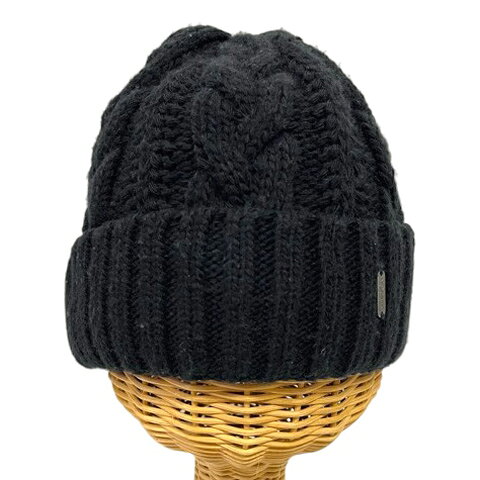 【中古】ユナイテッドアローズ UNITED ARROWS McBURN ニット 帽子 ビーニー ニットキャップ ウール混 無地 F 黒 ブラック レディース 【ベクトル 古着】 260806
