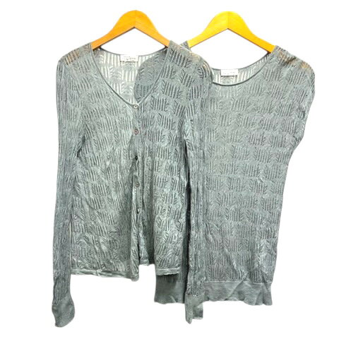 【中古】サリースコット Sally Scott アンサンブルニット レース フレンチスリーブ 長袖 M 青 ブルー レディース 【ベクトル 古着】 260901