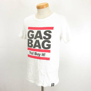 ガスバッグ GASBAG Tシャツ 半袖 カットソー ロゴ 英文 プリント イラスト 白 黒 赤 メンズ 【中古】【ベクトル 古着】 170719 ブランド古着ベクトルプレミアム店