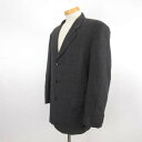 コムデギャルソン COMME des GARCONS ジャケット 長袖 テーラード ブレザー 3B チェック 肩パッド ウール100% ダークグレー M O-17100107 GP メンズ 【中古】【ベクトル 古着】 171001 ブランド古着ベクトルプレミアム店