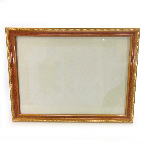 【中古】額縁 絵画 油絵 アート 木製 30cm x 42cm 茶 ブラウン ゴールドカラー ■ECS ■SG その他 【ベク..