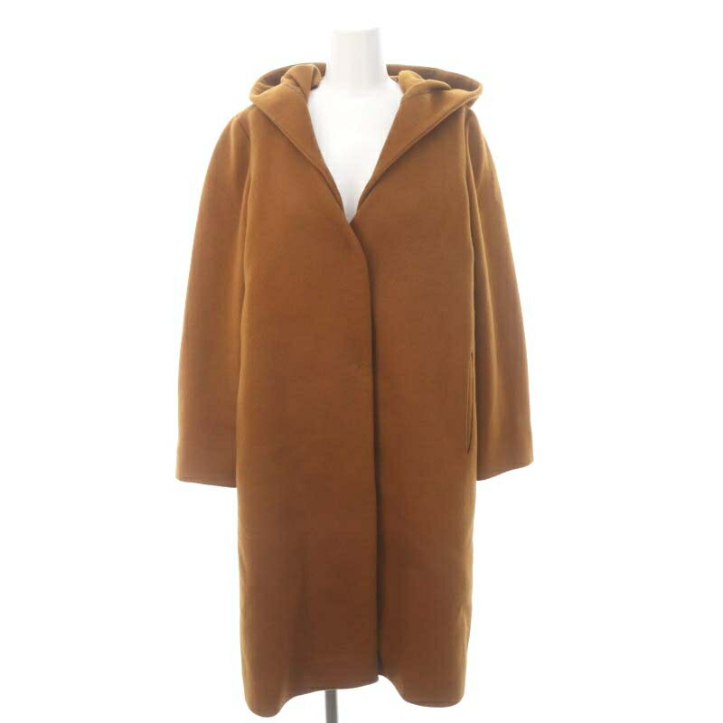 【中古】アーバンリサーチ ドアーズ URBAN RESEARCH DOORS 美品 ウール2WAYフードコート Vネック ノーカラー F 茶 ブラウン DR87-27M708 /UO ■OS レディース 【ベクトル 古着】 241218