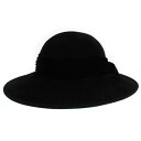 【中古】マキシン MAXIM ラビットファー 兎毛 ハット つば広 フェルト リボン 黒 ブラック ■GY99 レディース 【ベクトル 古着】 250221
