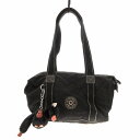 【中古】キプリング KIPLING ミニハンドバッグ ポーチ チャーム付き 黒 ブラック /FT ■GY99 レディース 【ベクトル 古着】 250228