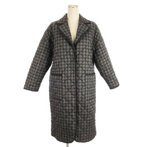 【中古】ユニクロ UNIQLO シー C パフテック オーバーサイズ コート ロング 中綿 チェック ブラック グレー XS アウター レディース 【ベクトル 古着】 250421 【中古】ユニクロ UNIQLO シー C パフテック オーバーサイズ コート ロング 中綿 チェック ブラック グレー XS アウター レディース 【ベクトル 古着】 250421