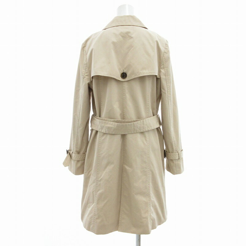 【中古】ジャスグリッティー JUSGLITTY トレンチコート ベルト付き ミドル ハーフ 2 ベージュ /UO ■GY99 レディース 【ベクトル 古着】 250416