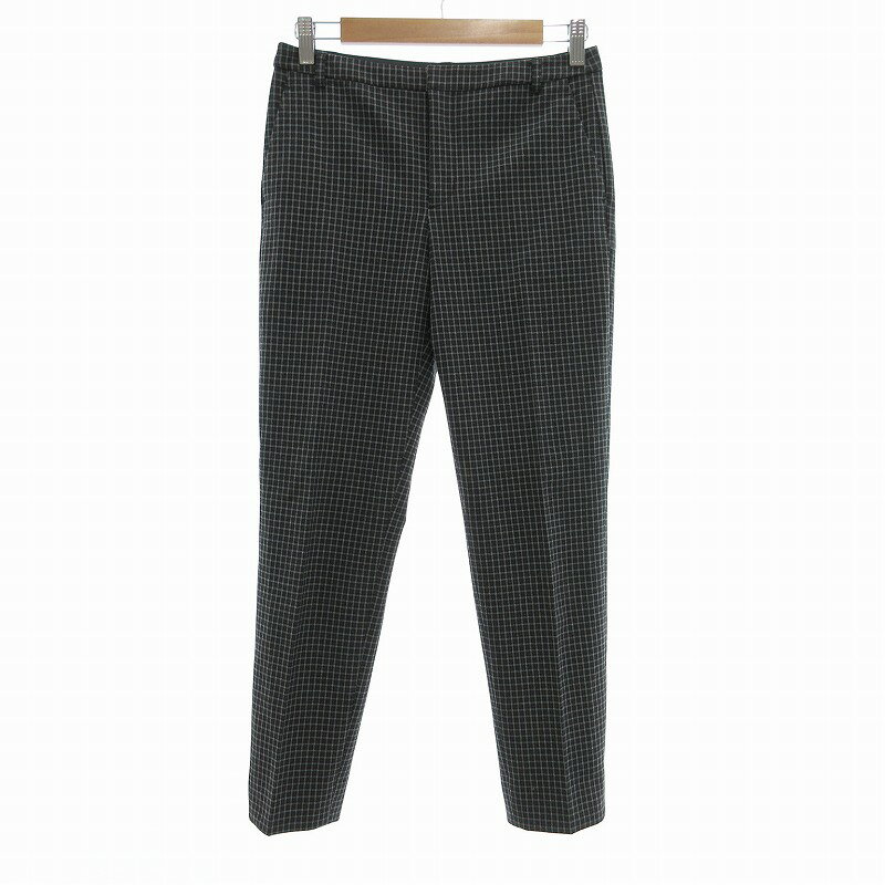 【中古】23区 オンワード樫山 パンツ スラックス チェック アンクル丈 36 グレー /UO ■GY99 レディース 【ベクトル 古着】 250416
