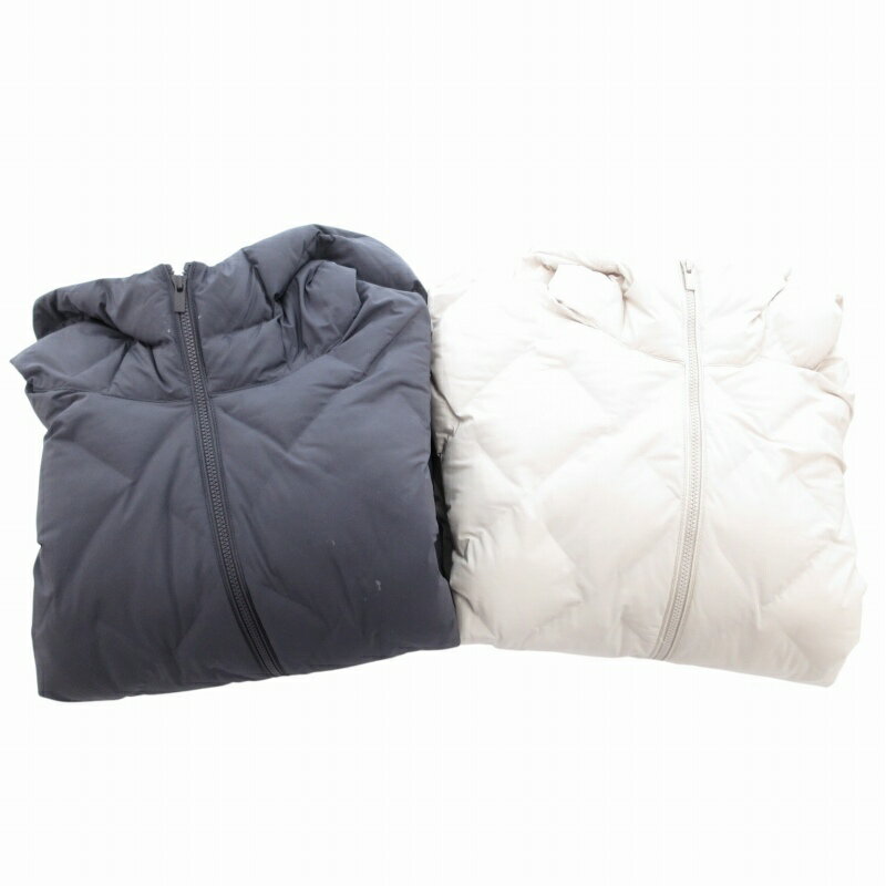 【中古】ユニクロ UNIQLO 中綿ジャケット おまとめ2点セット パフテックパーカー ジップアップ キルティング L グレー 白 ホワイト 211-469871 /GV レディース 【ベクトル 古着】 250501のサムネイル