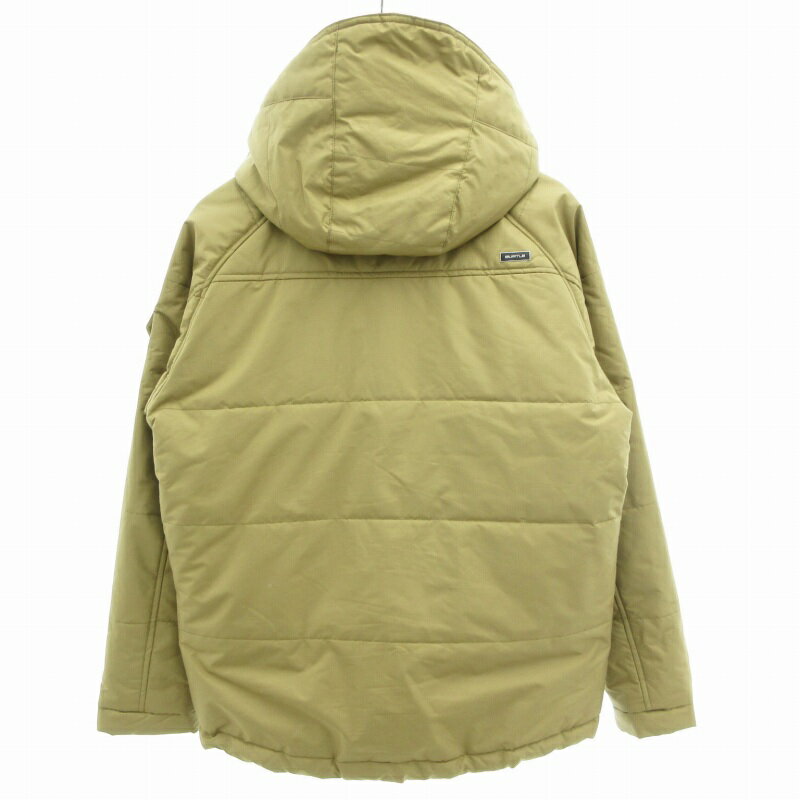 【中古】バートル BURTLE 中綿ジャケット 防寒着 フーデット付 ジップアップ ロゴ L ベージュ /GV メンズ 【ベクトル 古着】 250508