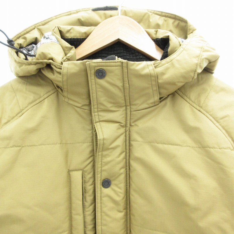 【中古】バートル BURTLE 中綿ジャケット 防寒着 フーデット付 ジップアップ ロゴ L ベージュ /GV メンズ 【ベクトル 古着】 250508