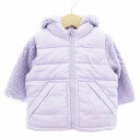 【中古】未使用品 ベビーギャップ BABY GAP 3 In 1 タグ付き ボアジャケット ベスト 2WAY フード 80 紫 パープル /AE キッズ 【ベク...