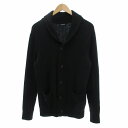【中古】アシュワース ASH WORTH カーディガン ウール ショールカラー 0 黒 /UO メンズ 【ベクトル 古着】 250611