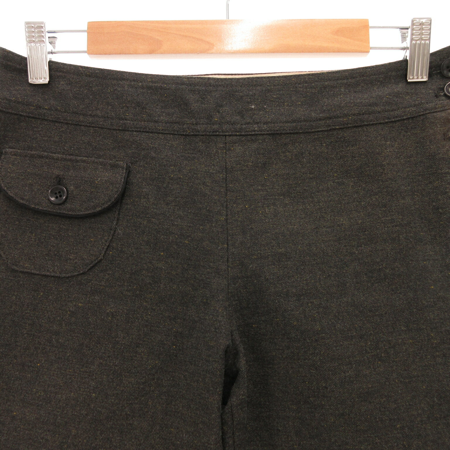 【中古】ニーム NIMES クロップドパンツ サイドボタン 1 グレー系 /GV レディース 【ベクトル 古着】 250804