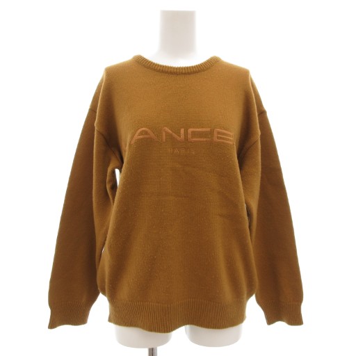 【中古】ランセル LANCEL ヴィンテージ ニット セーター 長袖 プルオーバー ロゴ刺繍 160 茶 ブラウン /GV ■ECT キッズ 【ベクトル 古着】 250830