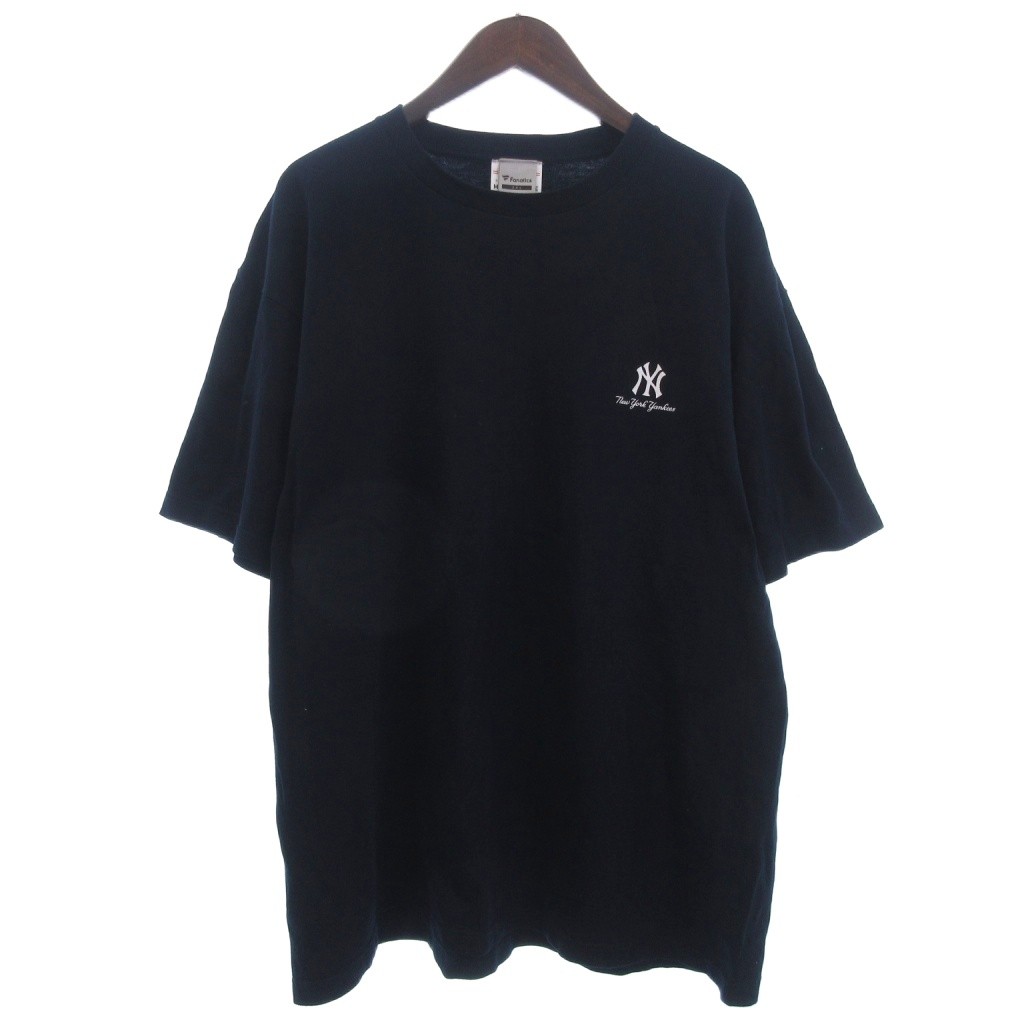 【中古】ニューヨークヤンキース Tシャツ 半袖 ロゴ プリント ネイビー 2XL 大きいサイズ メンズ 【ベクトル 古着】 250904