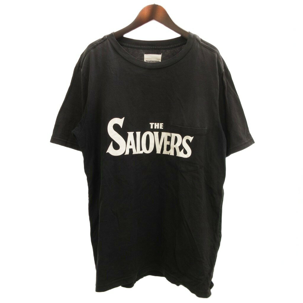 【中古】タカヒロミヤシタザソロイスト TAKAHIRO MIYASHITA The Soloist. The salovers Tシャツ 半袖 クルーネック コットン 黒 ブラック 48 メンズ 【ベクトル 古着】 260312