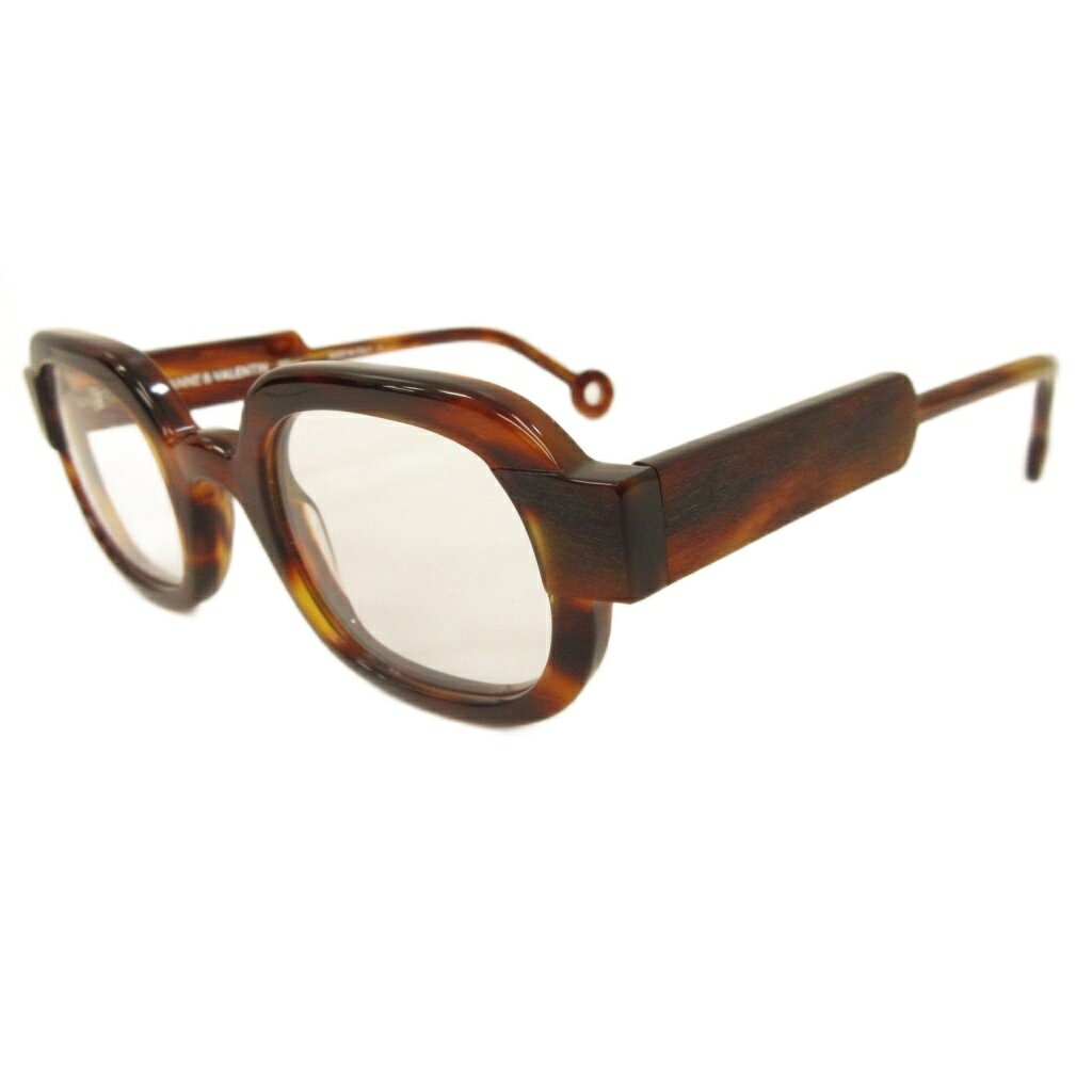 OAKLEY - 【中古】アンバレンタイン ANNE & VALENTIN WATZ 伊達めがね セルフレーム デミ柄 48□25 145 茶 ブラウン メンズ 【ベクトル 古着】 260325