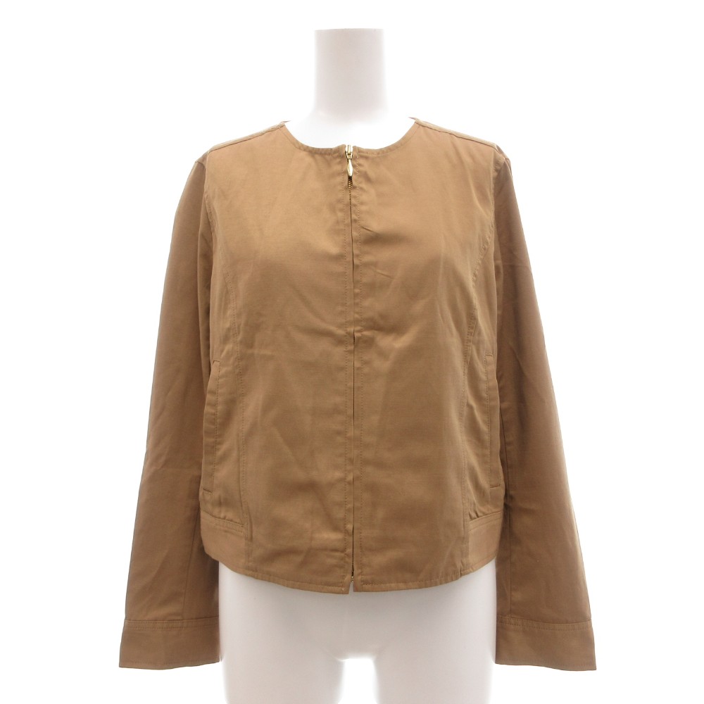 樂天商城 - 【中古】ビス ViS 美品 ノーカラージャケット M ジップアップ 茶 ブラウン /NL ■GY35 レディース 【ベクトル 古着】 260422