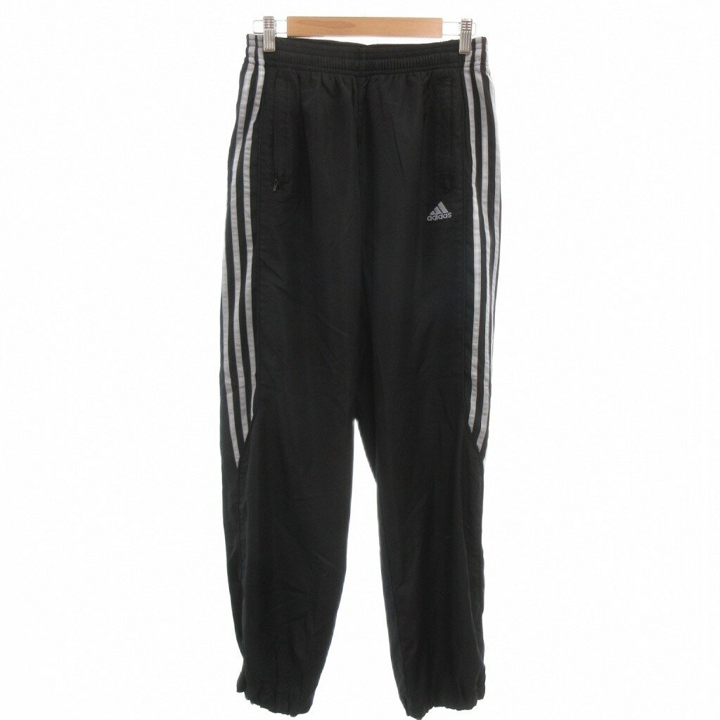 【中古】ナイキ NIKE パンツ M 黒 ブラック サイドライン ウエストゴム 裾ゴム /ML メンズ 【ベクトル 古着】 260422