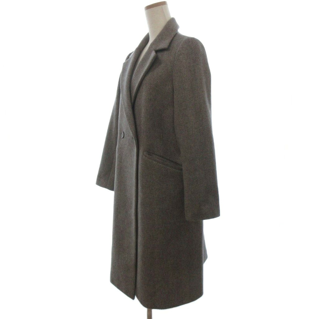 【中古】グローバルワーク GLOBAL WORK ウーリーテック チェスターコート ヘリンボーン グレー系 L ■ECB004 レディース 【ベクトル 古着】 260511 vectorpremium-19070760 ブランド古着ベクトルプレミアム店 サンプル画像2