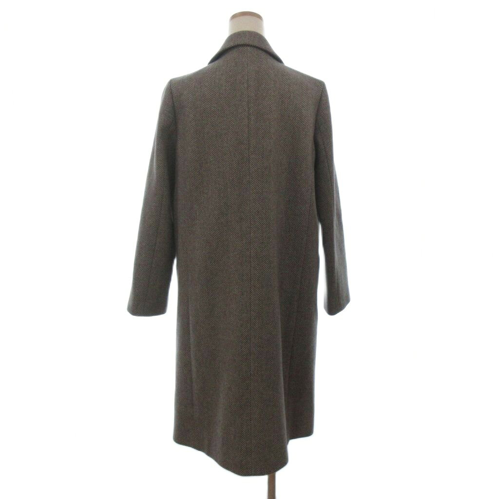 【中古】グローバルワーク GLOBAL WORK ウーリーテック チェスターコート ヘリンボーン グレー系 L ■ECB004 レディース 【ベクトル 古着】 260511 vectorpremium-19070760 ブランド古着ベクトルプレミアム店 サンプル画像3