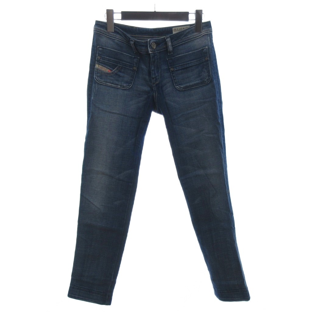 [Used] DIESEL KINKEY Low-Rise Denim Jeans, Indigo, Size 27, Women's [Vector Used Clothing] 260625