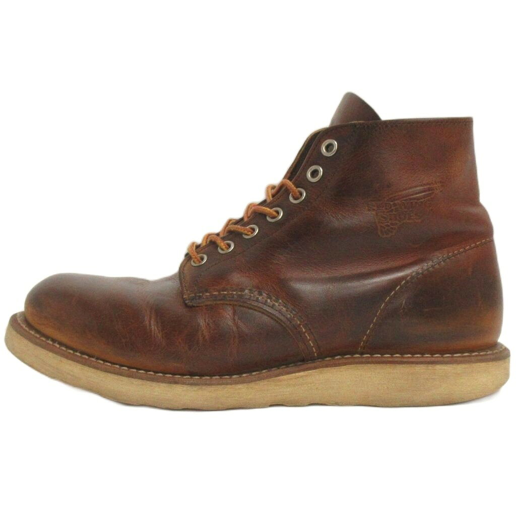 【中古】レッドウィング REDWING 6インチ クラシックラウンド ブーツ 9111 カッパー ラフ＆タフ 茶系 US7.5 25.5cm メンズ 【ベクトル 古着】 260723