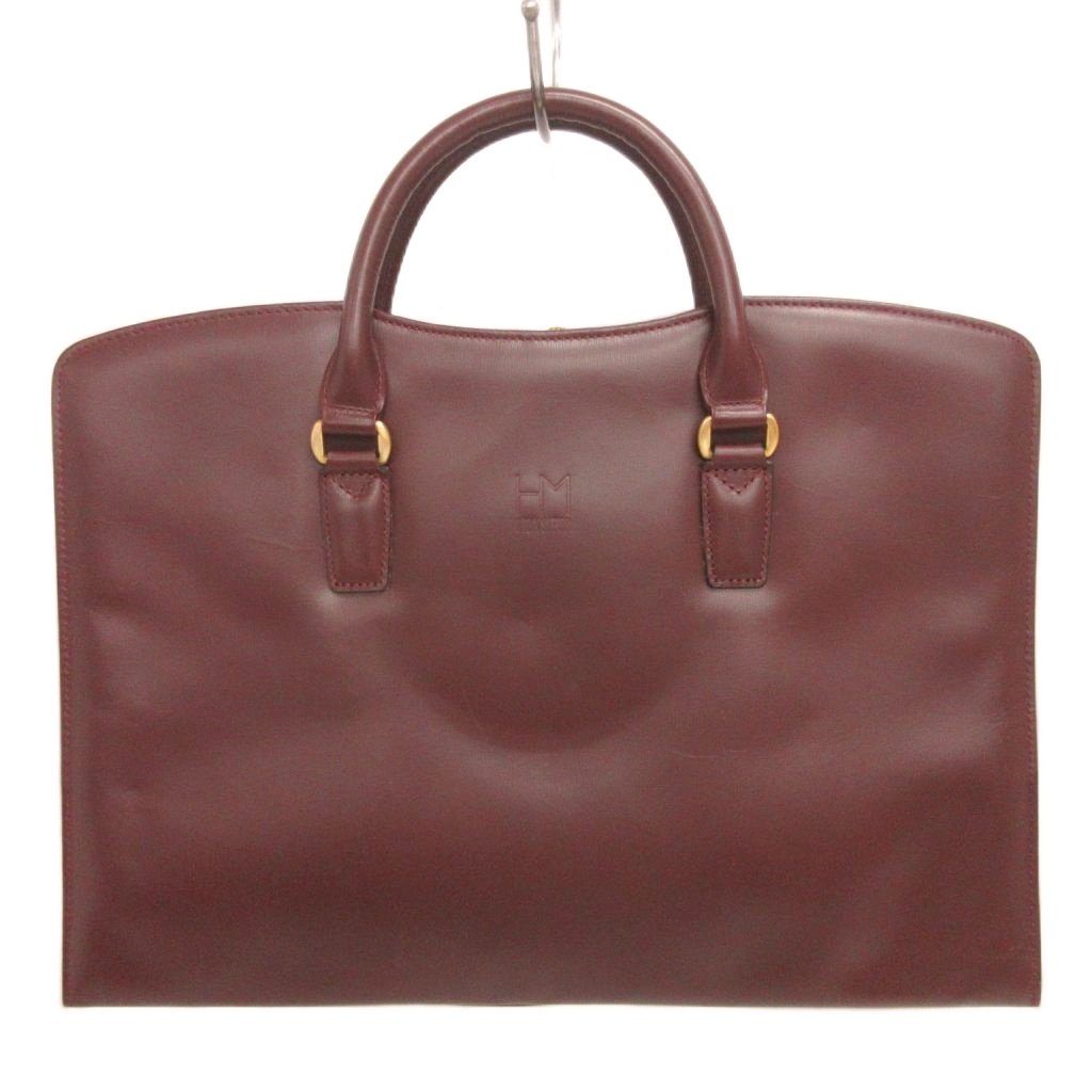 【中古】MONSIEUR ブリーフケース レザー ボルドー系 メンズ 【ベクトル 古着】 260831