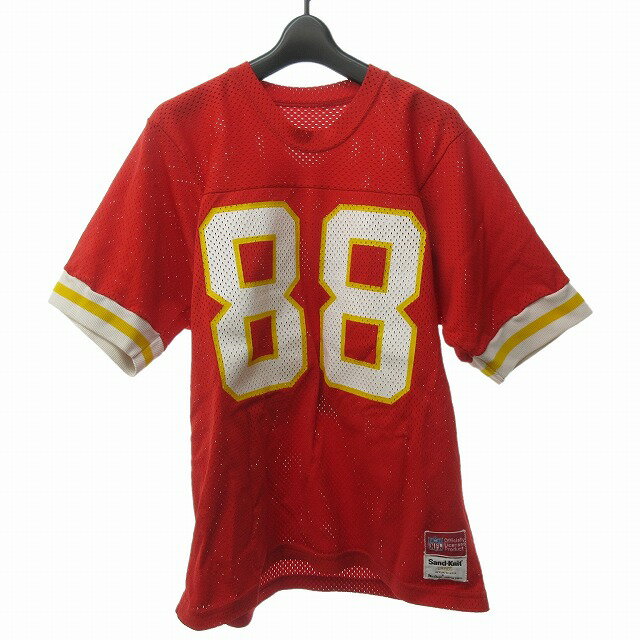 【中古】サンドニット sand-knit サンドニット sand-knit ゲームシャツ ジャージ NFL カンザスシティ・チーフス アメフト フットボール 背番号 88 メッシュ レッド 赤 L 1117 メンズ 【ベクトル 古着】 231119