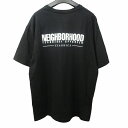 【中古】ネイバーフッド NEIGHBORHOOD Tシャツ カットソー ロゴ プリント CLASSICS TYPE URBAN GARMENT クルーネック 半袖 黒 ブラック 0425 メンズ 【ベクトル 古着】 240425