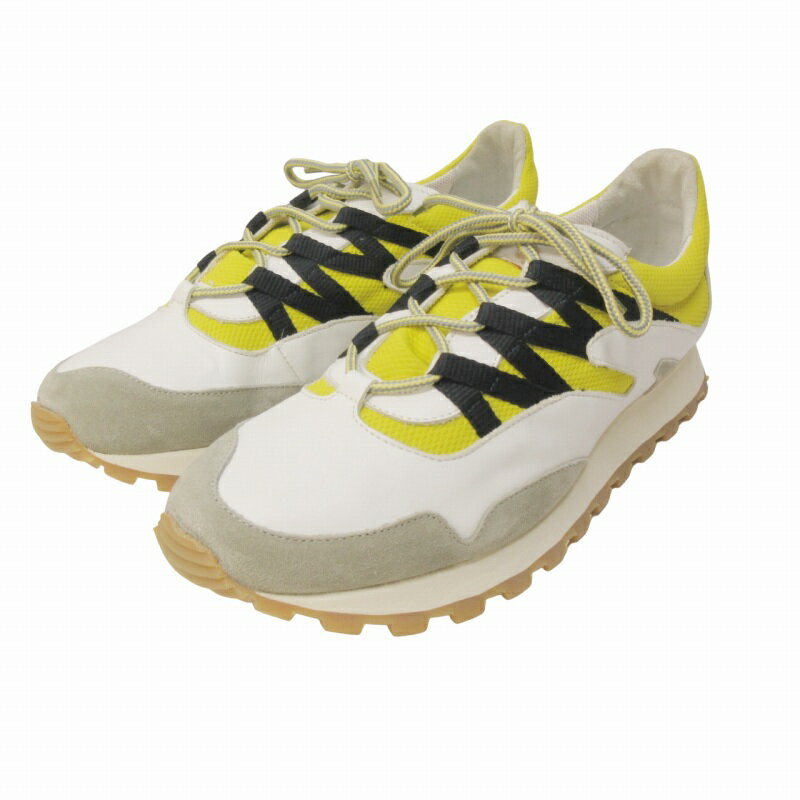 【中古】ウェバーホーデルフェーダー Weber Hodel Feder ローカット スニーカー ガムソール 灰 グレー イエロー 系 41-5 約26.5cm相当 0612 メンズ 【ベクトル 古着】 240612