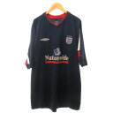 【中古】アンブロ UMBRO 00s England National Team イングランド代表 ゲームシャツ トレーニングシャツ フットボール オリジナル ...