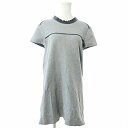 【中古】マルニ MARNI スウェット チュニックワンピース ミニ丈 半袖 40 グレー 0116 STK レディース 【ベクトル 古着】 250116