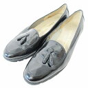 【中古】サルヴァトーレフェラガモ Salvatore Ferragamo エナメル パテント タッセル ローファー モカシン 4.5 21.5cm ブラック 黒 0227 IBO55 レディース 【ベクトル 古着】 250227(4)