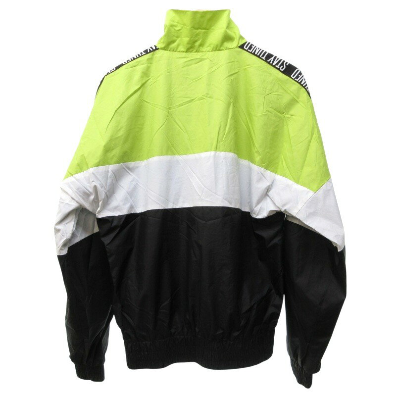 【中古】ベルシュカ Bershka 美品 ジャケット ブルゾン プリント ジップアップ 長袖 蛍光 マルチカラー S