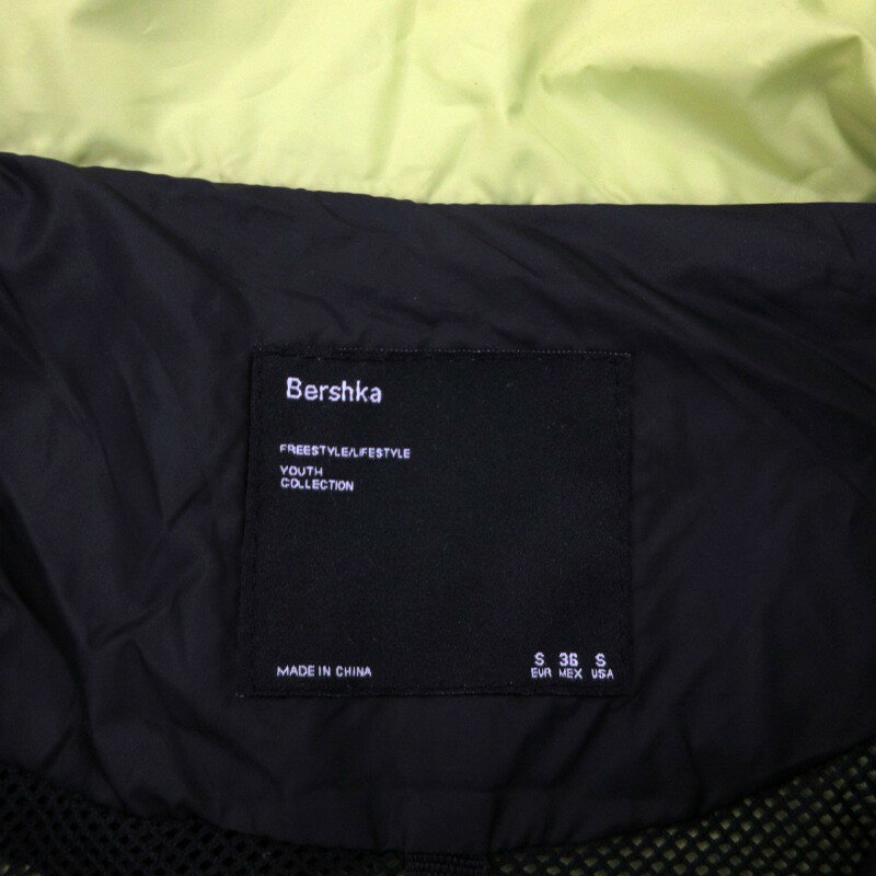 【中古】ベルシュカ Bershka 美品 ジャケット ブルゾン プリント ジップアップ 長袖 蛍光 マルチカラー S