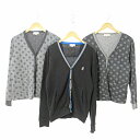 【中古】ヒロミチナカノ hiromichi nakano カーディガン ニット 長袖 3点 3着 セット おまとめ ドット M LL 黒 グレー 0612 メン...