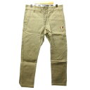 【中古】ディッキーズ Dickies And A チノパン ワークパンツ テーパードパンツ 刺繍 ベージュ 30
