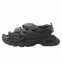 【中古】バレンシアガ BALENCIAGA TRACK SANDAL トラックサンダル シューズ ベルクロ 黒 ブラック 43 約28.5cm 0603 ■GY...