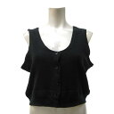 【中古】未使用品 ライト WRYHT タグ付 23SS WAVY RIB CROP TOP タンクトップ クロップド丈 オールドジョー取扱い BLACK ブラック 2 約M 231WT-CT07 ■BL4 0628 レディース 【ベクトル 古着】 250628