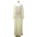 【中古】未使用品 ライト WRYHT タグ付 24SS Victorian sleeve dress ドレス ワンピース ロング オールドジョー取扱い シルク混 RAW WHITE ホワイト 2 約M 241WT-CT03 ■BL4 0628 レディース 【ベクトル 古着】 250628(4)