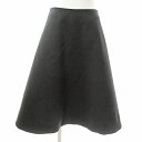 【中古】エンフォルド ENFOLD 美品 18AW サーキュラースカート ミディ丈 ロング 38 黒 3008A131-0700 0708 IBO73 レディース 【ベクトル 古着】 250708