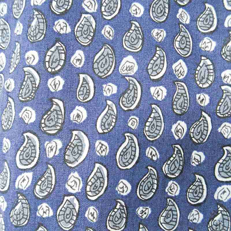 【中古】マッキントッシュフィロソフィー MACKINTOSH PHILOSOPHY ペイズリー柄 総柄 リネン 麻 ハーフパンツ ショートパンツ ショーツ 40 紺 ネイビー 0715 IBO73 メンズ 【ベクトル 古着】 250715