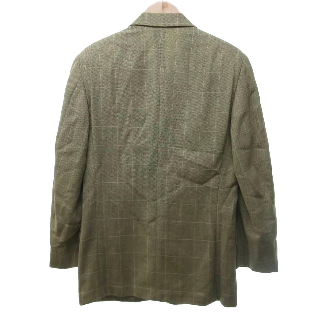 【中古】バリー BALLY テーラードジャケット ブレザー シングル 2B 背抜き 開き見せ ウール ベージュ系 F IBO77