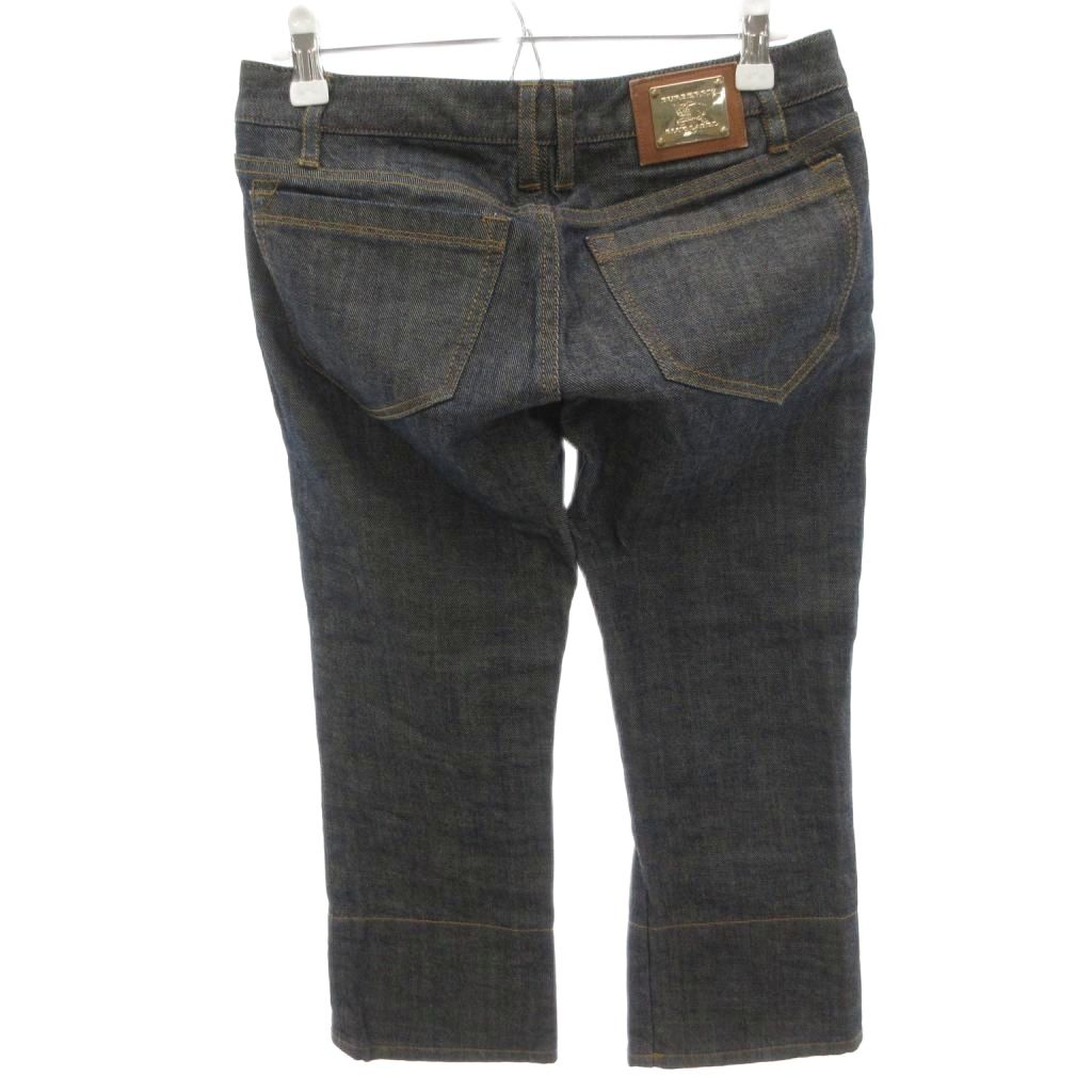中古 バーバリーブルーレーベル BURBERRY BLUE LABEL デニムパンツ ジーンズ クロップド丈 チェック裏地 24 vectorpremium-19419640 ブランド古着ベクトルプレミアム店 サンプル画像2