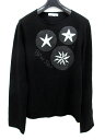 コムデギャルソン COMME des GARCONS 長袖 ウール ニット セーター サイズ S 黒 ブラック ロゴ スター ペイント トップス LEK 【中古】【ベクトル 古着】 170722 ブランド古着ベクトルプレミアム店