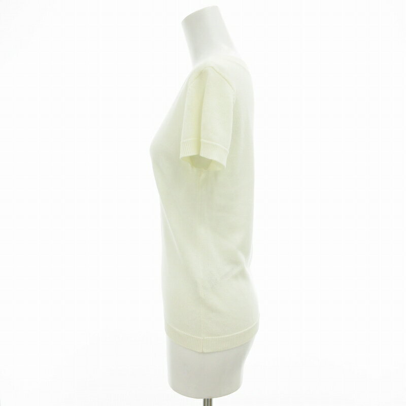 【中古】クレージュ courreges ニット カットソー 半袖 38 M 白 ホワイト /SS 1019 ■GY09 レディース 【ベクトル 古着】 241021