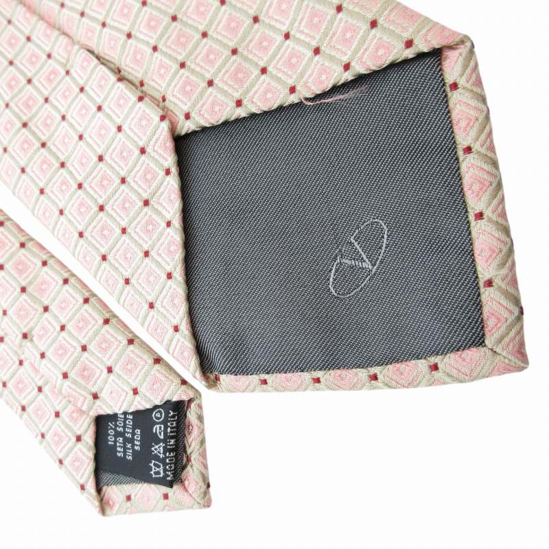 【中古】未使用品 ヴァレンティノ ヴァレンチノ VALENTINO タグ付き ネクタイ カジュアル 絹 シルク 総柄 ピンク /FT 1023 ■GY09 メンズ 【ベクトル 古着】 241023