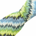 【中古】ミッソーニ MISSONI 美品 ネクタイ ビジネス 総柄 アート柄 絹 シルク 青 ブルー 緑 グリーン /SS 1024 ■GY09 メンズ 【ベクトル 古着】 241024(4)